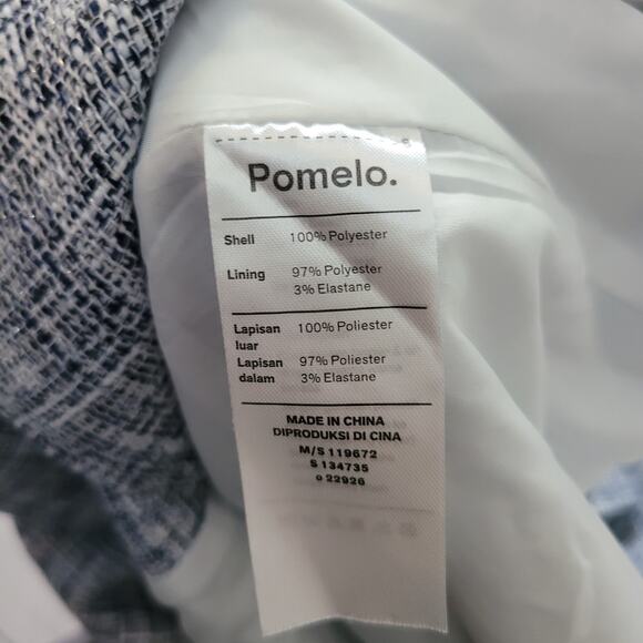 Pomelo Size XXS Tweed Double Breasted Mini Dress Gray Gold Buttons - Picture 8 of 9